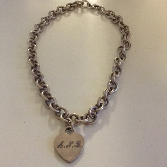 Tiffany Co Engraved Heart Necklace 